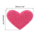 thumbnail image 2 of Uxcell Heart Shaped Patches Rose Pink Embroidered Sew on Love Applique Patches 15 Pack Rose Red, 2 of 4