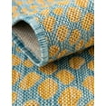 thumbnail image 6 of Jill Zarin Outdoor Collection Area Rug - Cape Town (7' 10" x 10' Oval Yellow and Aqua/Light Blue), 6 of 11