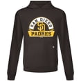 thumbnail image 2 of Men's Levelwear Brown San Diego Padres Relay Banner Arch Pullover Hoodie, 2 of 3