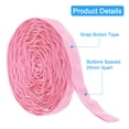 thumbnail image 3 of Uxcell 5 Yard Snap Button Tape for Sewing Cotton Snap Button Trim Fastener Buckles Tape for Clothes Fabric DIY, Light Pink, 3 of 7