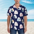 thumbnail image 4 of Lsque Mom And Baby Owls pattern Hawaiian Shirt for Men, Unisex Summer Beach Casual Short Sleeve Button Down Shirts-XX-Large, 4 of 9