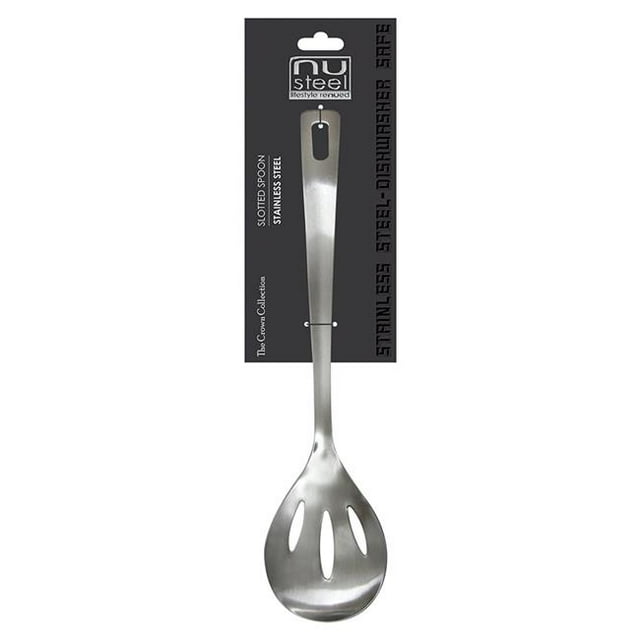 NuSteel TG-CWN-SLTSPN 1.8 mm Crown Slotted Spoon Brushed