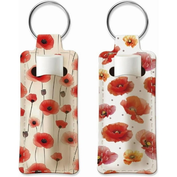 2pcs Lipstick Holder Keychain Lip Balm Holders Elastic Diving Fabric Keychain Portable Lipstick Holder for Chapstick diy