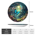 thumbnail image 2 of Honeii Enchanted Forest Butterfly A Print Elegant Bone China Decorative Plate, Porcelain Plate,Art Crafts,Ceramic Ornaments for Home Office Wall Decor-8in, 2 of 6