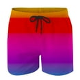 thumbnail image 4 of 2025 Clearance! asdoklhq Swim Trunks for Men,Men's Gradient Swim Shorts Summer Quick Dry Pocket Beach Shorts Hawaiian Shorts, 4 of 5