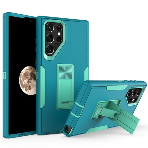 Allytech Designed Case for Samsung Galaxy S22 Ultra 5G 6.8"(2022), Kickstand Magnetic Support Car Mount Heavy Duty Shockproof Hybrid Rugged Drop Protection Cover for Galaxy S22 Ultra, Lake Blue