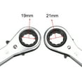 thumbnail image 3 of Uxcell Reversible Ratcheting Wrench,  19mm x 21mm Double Box End, CR-V, 3 of 5