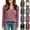Hot Pink, variant on UQJfacai Lightweight Sweater For Women Button V Neck Ribbed Knit Shirts Fall Winter Pullover Tops