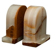 Angle View: Metis Bookends - Light Green Onyx