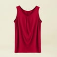 thumbnail image 5 of Holzkary Women's Summer Sleeveless Pleated Loose Fit Tunic Blouses Casual Tank Tops Women's Spring and Summer Camisole Loose Pleated Home Top Sleeveless Inner T Shirt Base Shirt Wine Xxl, 5 of 6