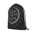 thumbnail image 2 of XMXT Unisex Drawstring Backpack for Women Men, Dark Rune Pattern Waterproof Gym Bag String Bags for Shopping Sport Travel, s, 2 of 8