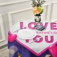 thumbnail image 5 of Coolnut 60" Valentine's Day Round Tablecloth, Fuchsia Love Hearts and Roses Round Table Cloth Water Resistant Spill Proof Large Table Cover for Valentine's Day Romantic Dinner Decorate, 5 of 7