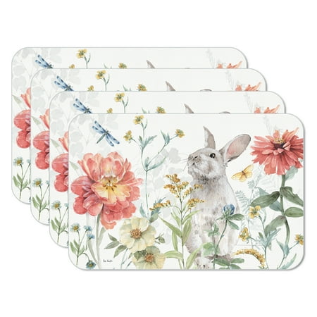 

CounterArt Spring Bunny 4-Pack Reversible Flexible Plastic Tabletop Placemats