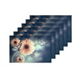 thumbnail image 4 of MKHERT Floral Yellow Daisy and Butterfly Placemats Table Mats for Dining Room Kitchen Table Decoration 12x18 inch,Set of 6, 4 of 4
