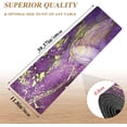 thumbnail image 5 of FREEAMG Color Marbling Golden Long Trivet Table Runner Non-Slip Heat Resistant Table Protector Waterproof Easy to Clean Purple Shiny Hot Pads Pot Holders Table Mats, 5 of 7