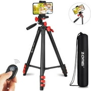 SamyoHome T80 Portable Travel Selfie Tripod with Phone Clip and Bluetooth Remote Control Compatible