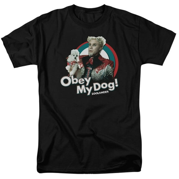 Zoolander Obey My Dog Adult 18/1 T-Shirt Black