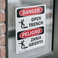 thumbnail image 4 of (2 Pack) Open Trench OSHA Danger Sign 5 Inch X 3.5 Inch Vinyl Label Decal Sticker Weather Resistant, UV Protected for Workplace, Business, and Construction Site, Made in the USA, 4 of 7