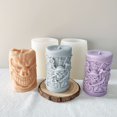 thumbnail image 1 of Demon Cylindrical Aromatherapy Candle Silicone Mold DIY Halloween Pirate Skull Plaster Decoration Candle Making Home OrnamentBAustralia He Qiyong unisex, 1 of 1