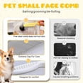 thumbnail image 3 of Multifunctional Pet Comb,2 Pack Pet Hair Comb Tear Stain Removal,Eye Comb for Dogs and Cats,2 in 1 Massage Dual-Sided Comb for Knots Crust Floating Hair Tangle Fleas (White), 3 of 8
