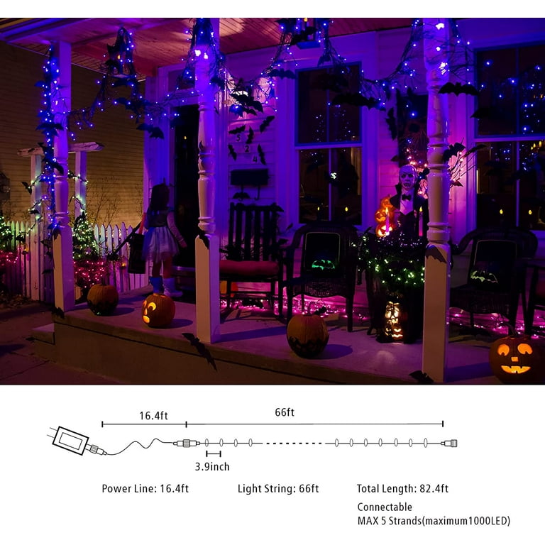 OYCBUZO 200 LED Color Changing Christmas Lights, Connectable Colorful  String Lights with Remote, Waterproof Green Blue Purple Tree Lights Plug in  for Indoor Outdoor Halloween Xmas Party Wedding Decor 