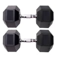 thumbnail image 1 of Par de Mancuernas hexagonales UNIFITNESS negro de 22.5 kg, 1 of 1