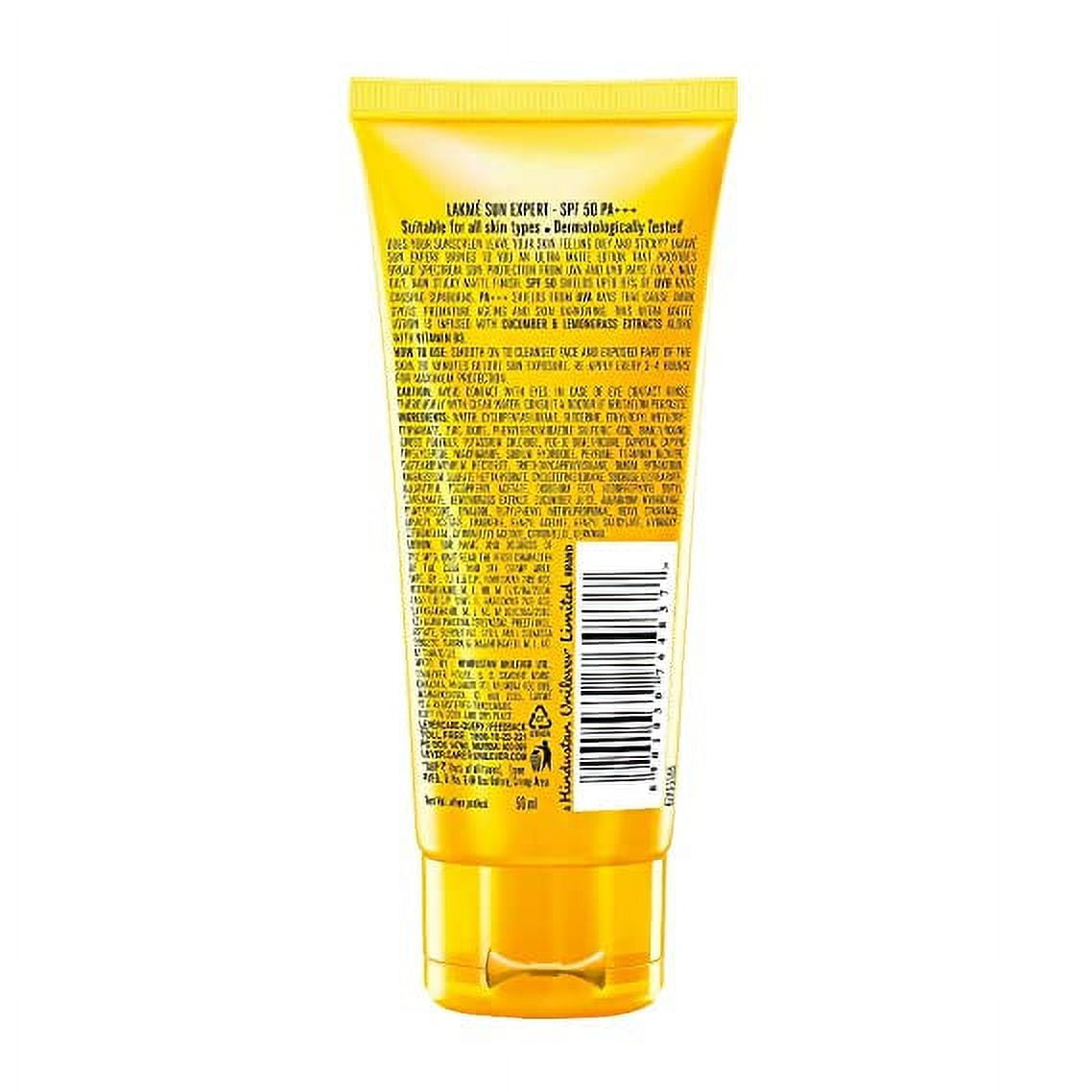 Lakme Sun Expert SPF 50 PA Ultra Matte Lotion Sunscreen Blocks Upto 97 Harmful Sunrays 50 ml Walmart