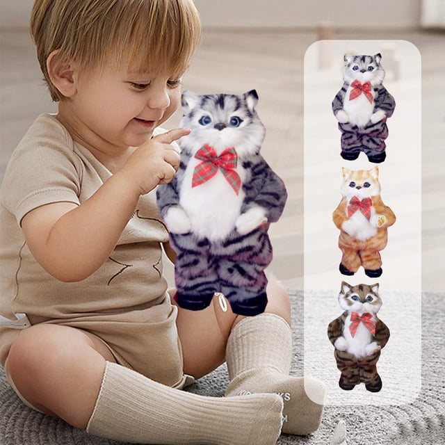 Juguetes Eléctricos de Simulación de felpa Fiudx Gatitos Cantando y bailando Para niños