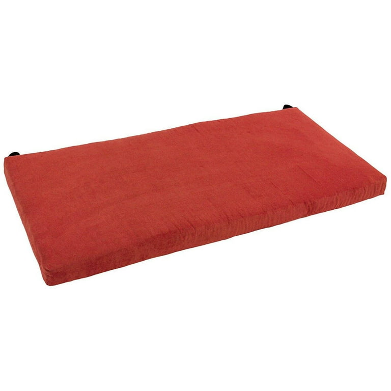 Blazing Needles Microsuede Bench Cushion, 60 x 19, Cardinal Red