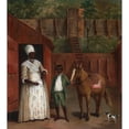 thumbnail image 2 of Agostino Brunias 15x16 Black Ornate Wood Framed Double Matted Museum Art Print Titled - A Mother with Her Son and a Pony (circa 1775), 2 of 5