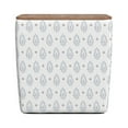 thumbnail image 5 of Storage Square Storage Ottoman with Wood Lift-Top Lid, Sage Paisley Medallion Print/Honey Oak, 5 of 7