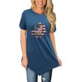 thumbnail image 2 of Día de la Independencia Moda Mujer Casual Manga corta Cuello redondo Impreso Tops Blusa Pompotops hkajfhjk468664, 2 of 6