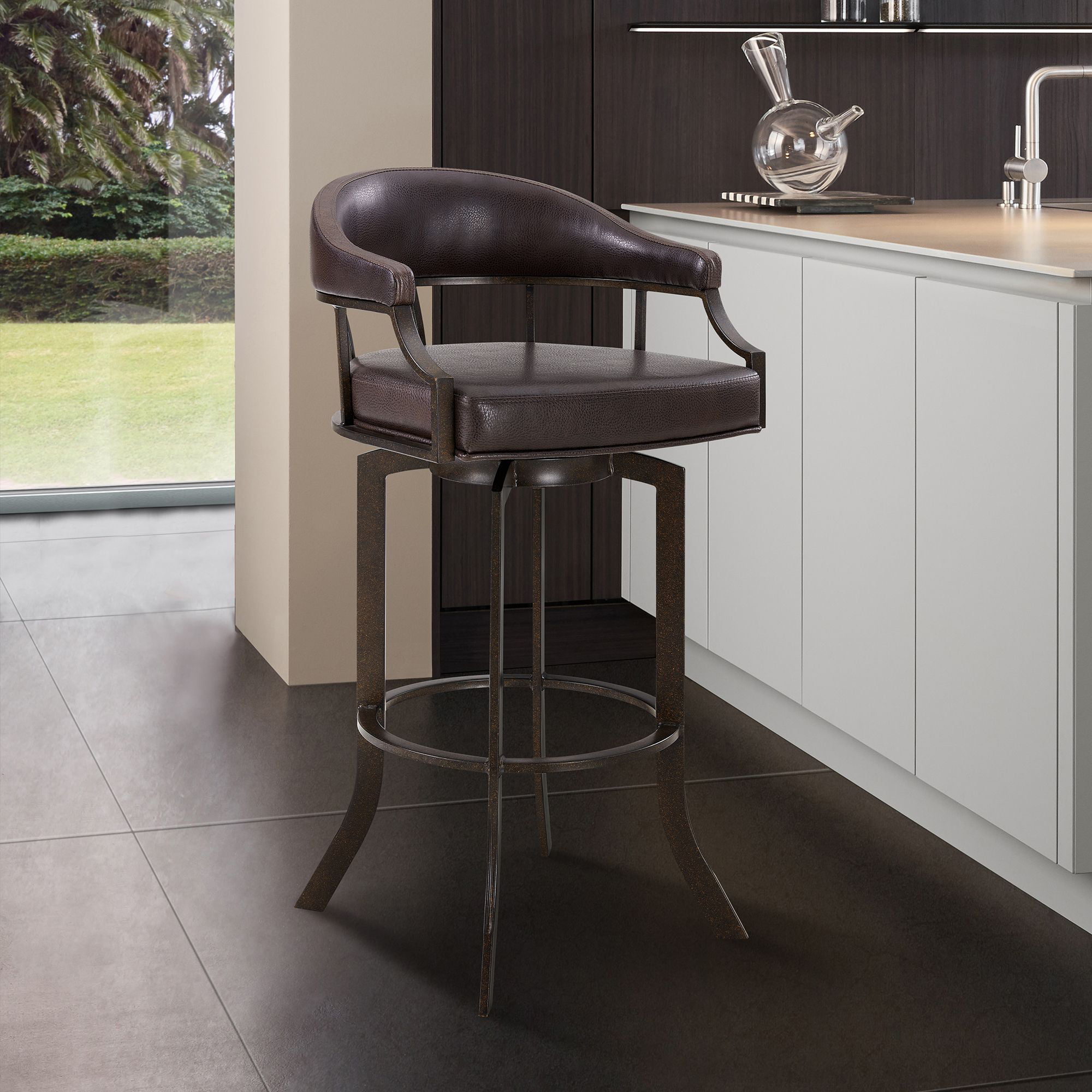 Amazing Brown Leather Counter Stool in the world Learn more here | stoolz