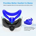 thumbnail image 3 of Rechale VR Silicone Case for Meta Quest 3S, Design Upgraded Accessories for Oculus Quest 3s, Face Cover, Controller Grips, Shell Cover, Lens Cover, Disposable Eye Cover(Blue), 3 of 6