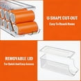 thumbnail image 4 of Paquete de 2 organizadores de latas de soda para refrigerador, apilables, latas de comida enlatada, dispensador de latas con tapa para nevera, congelador, contenedores de almacenamiento, 4 of 4
