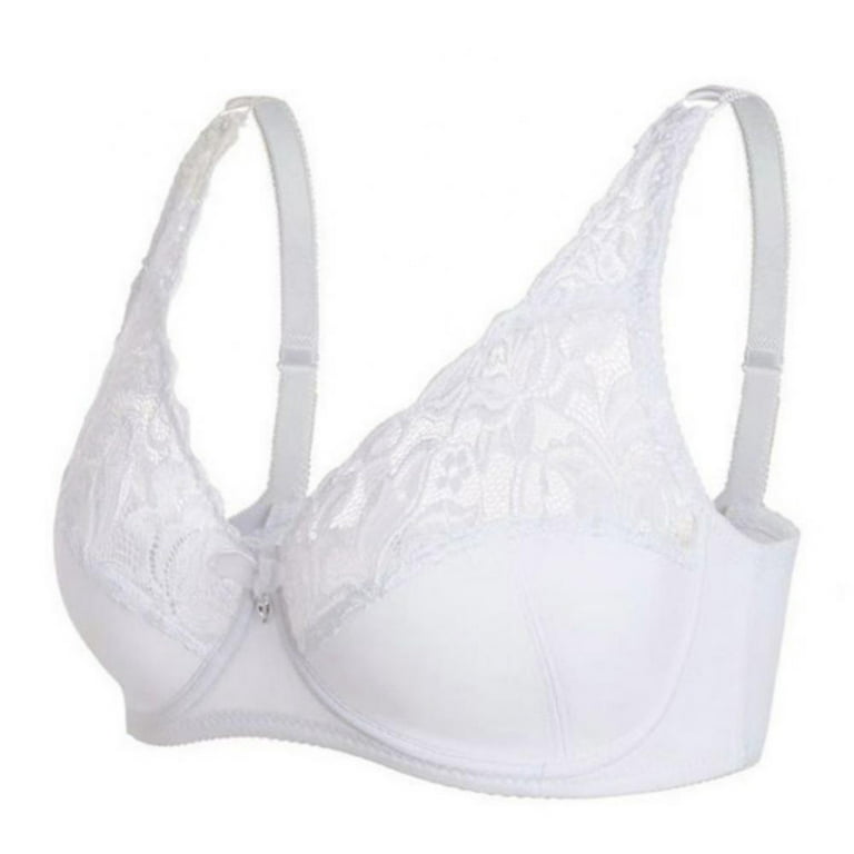 Women's Minimizer Bras 80C-105D Non-Padded Unlined 3/4 Cups Bra Embroidery  Floral Bralette Sexy Push up Brassiere