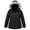 Black, variant on KVE Women's Plus Size Hooded Warm Winter Coat Quilted Thicken Puffer Jacket with Removable Hood khaki 1X