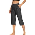 thumbnail image 2 of Women's Cropped Casual Loose Fit Jeans Denim Pants, 2 of 9