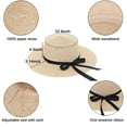 thumbnail image 2 of Txlixc Sombrero de paja de papel femenino, arco de ala ancha Txlixc moda, 2 of 4