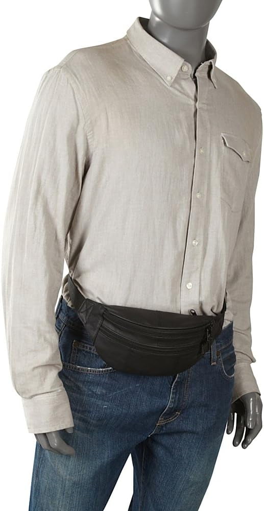 Top-grain Cowhide Leather Belted Waist Pack