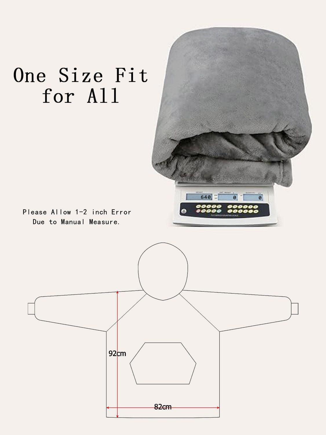 Sweat à capuche portable Marina Decoration avec manches et poche géante, couverture à capuchon surdimensionnée en peluche confortable pour adultes