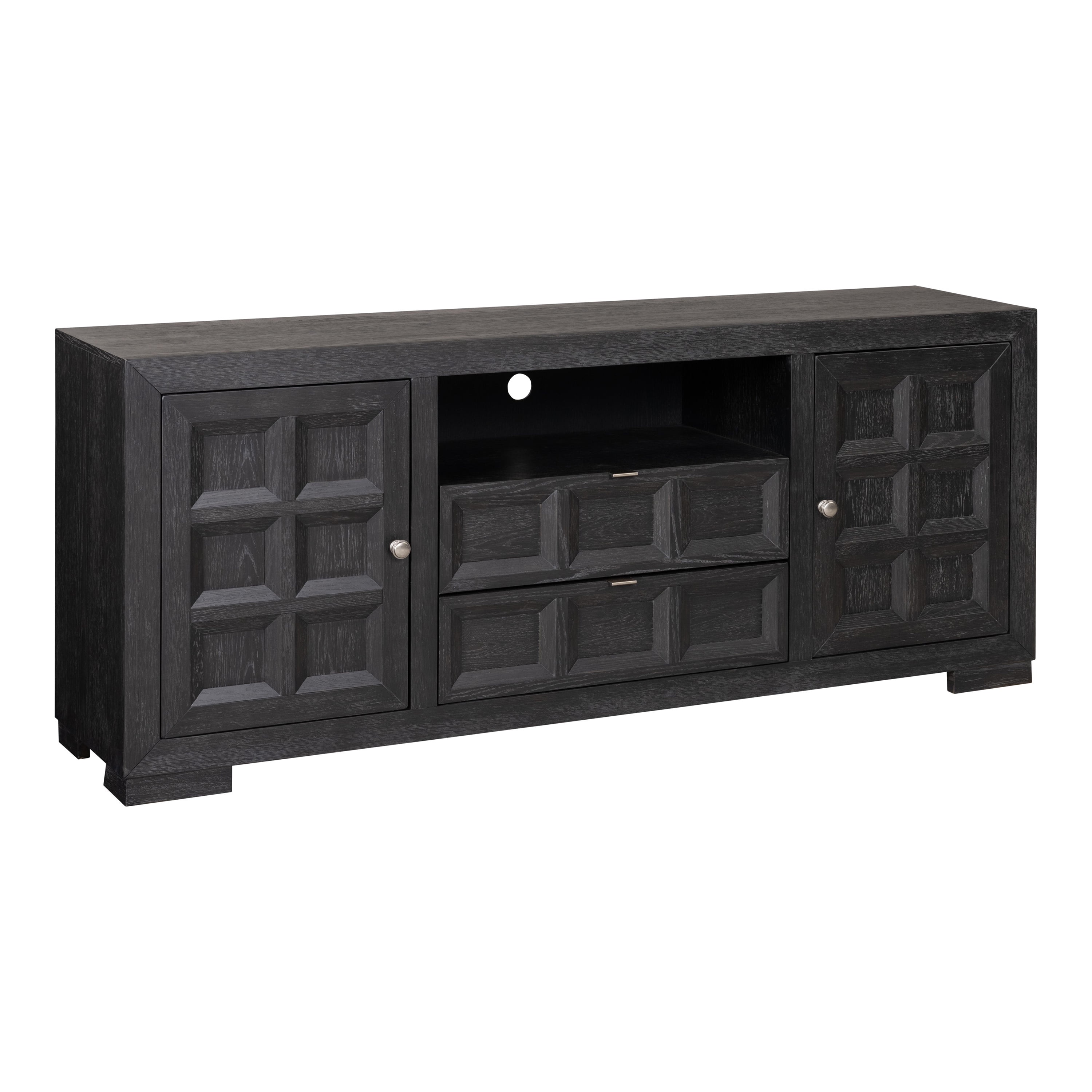Furniture of America Direx Modern Television Stand for TVs up to 80”, Weathered Black