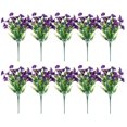 thumbnail image 4 of Vibrant 10-Bundle Artificial Flowers: Lifelike Morning Glory & Eucalyptus Decor, 4 of 8
