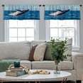 thumbnail image 5 of LALILO Kitchen Curtain Valance Whale Sydney Sydney Australia Rod Pocket Window Curtain 52"x 18" Set of 2, 5 of 7