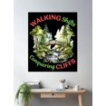 thumbnail image 2 of Walking Shifts, Conquering Cliffs. Hiking Loves Poster Wall Art, Modern Wall Decor, 12x18 UNFRAMED, 2 of 3