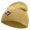 Khaki, variant on Texas Long Horn Logo Embroidered 8 inch Acrylic Short Beanie - Grey OSFM