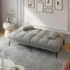 thumbnail image 5 of Convertible Futon Sofa Bed, 68" Fabric Futon Sofa with Adjustable Backrest for Living Room Furniture (Grey) My Lux Decor Round, 5 of 6