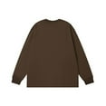 thumbnail image 4 of Puntoco Men's Long Sleeve T-Shirts Cotton Casual T Shirts for Men Breathable Comfort Tee Shirts with Pocket Brown M(M), 4 of 4