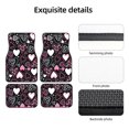 thumbnail image 4 of LAKIMCT Love Heart Pattern Car Mats, Neoprene Front Rear Floor Mats for Cars, Waterproof Anti-Slip Car Floor Mats Full Set, Universal(4 Pcs), 4 of 6