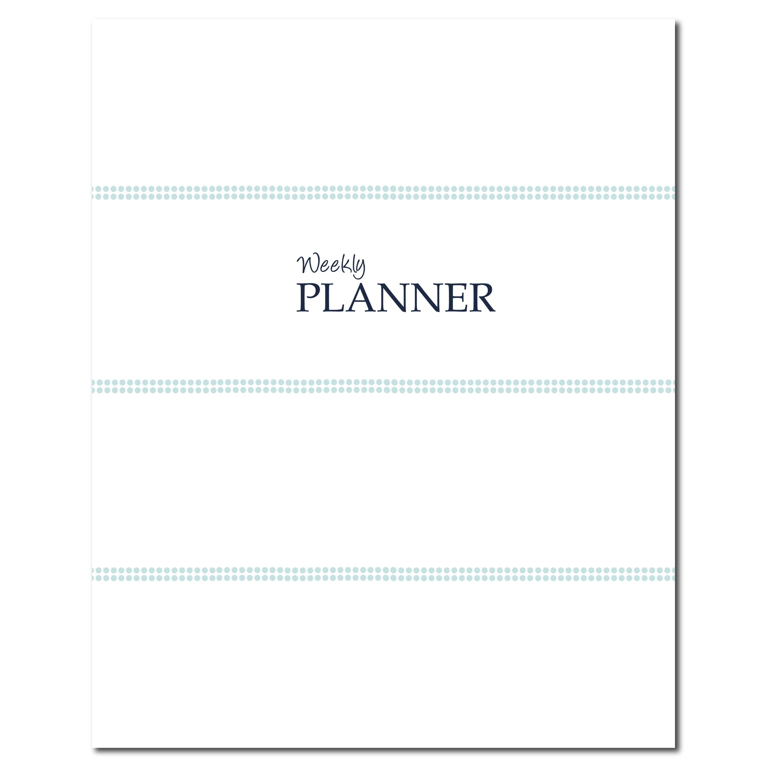 Kahootie Co Weekly Monthly Planner, 8x10', Teal Mini Dots